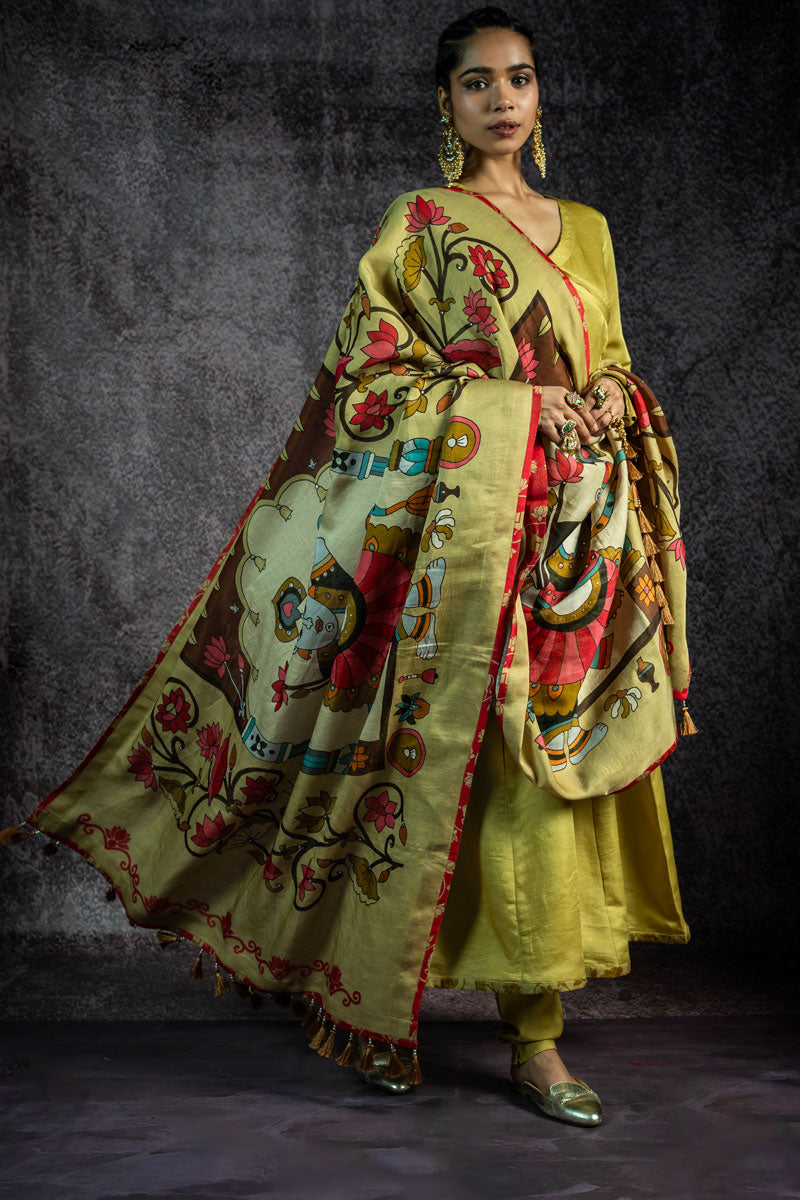 KUNDAN CHHAYA METALLIC PISTA DUPATTA