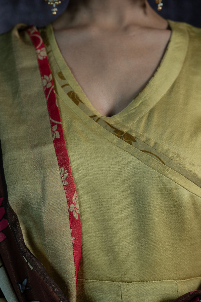 BHAKT ANGARKHA METALLIC PISTA SET WITH DUPATTA ( SET OF 3 )