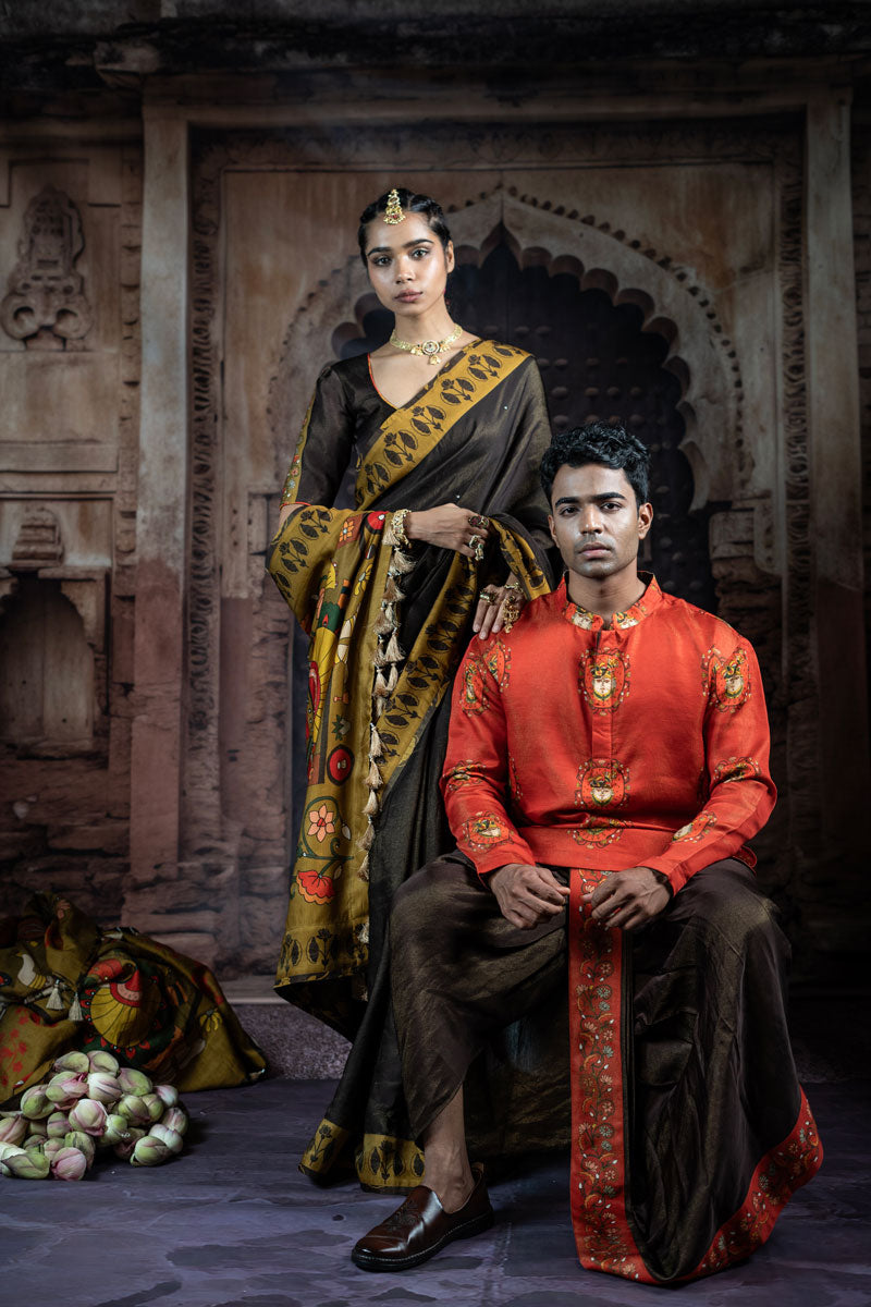 MANGALMURTI MAATI METALLIC SAREE