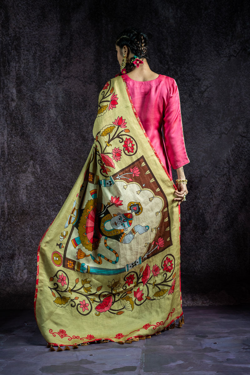 KUNDAN CHHAYA METALLIC PISTA DUPATTA