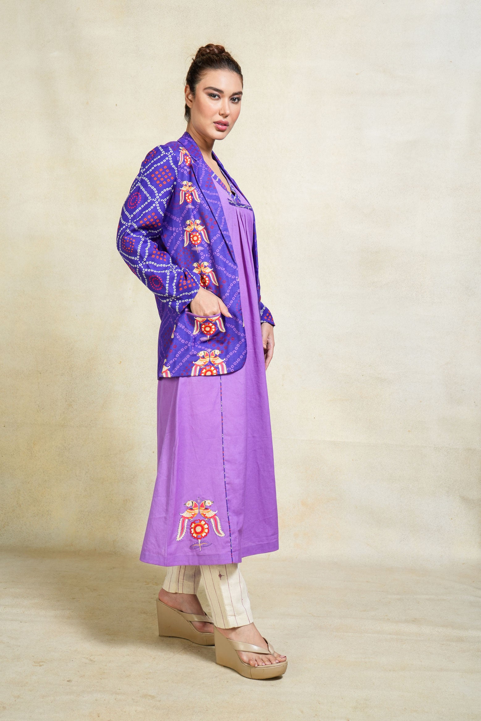 Neelkanth lavender Kurti