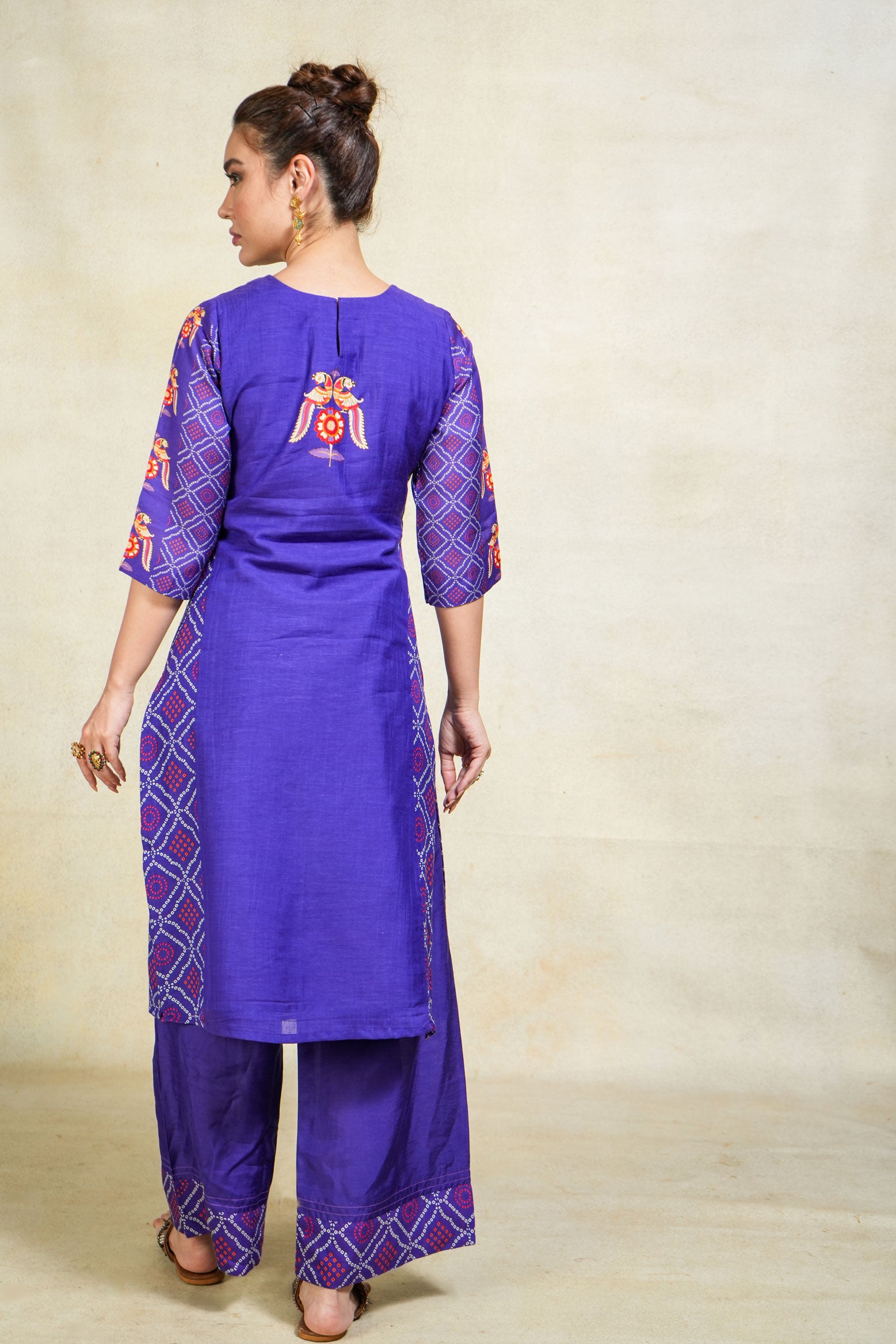 Kapila purple set of 2 (kurta + palazzo)