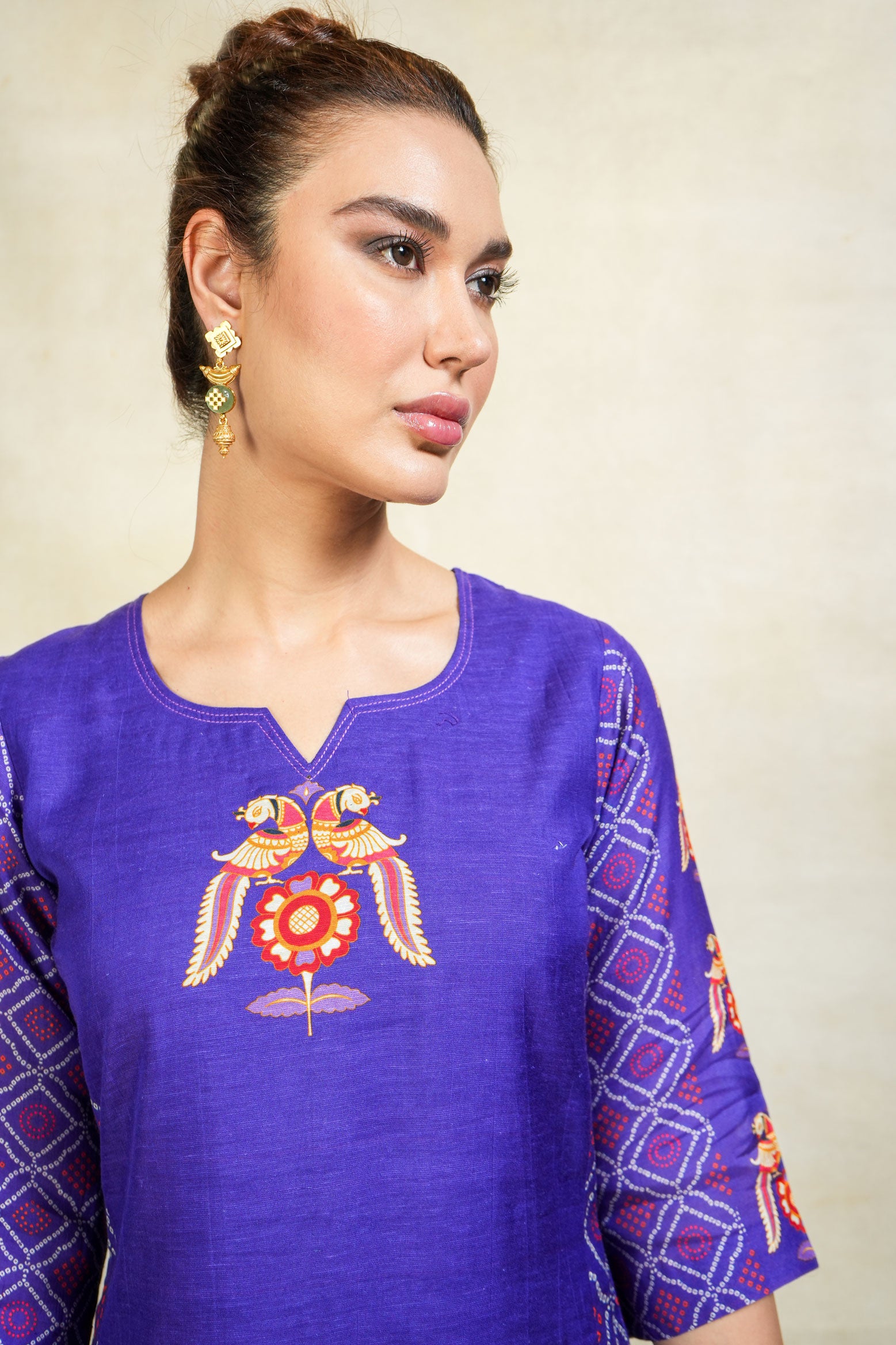 Kapila purple set of 2 (kurta + palazzo)
