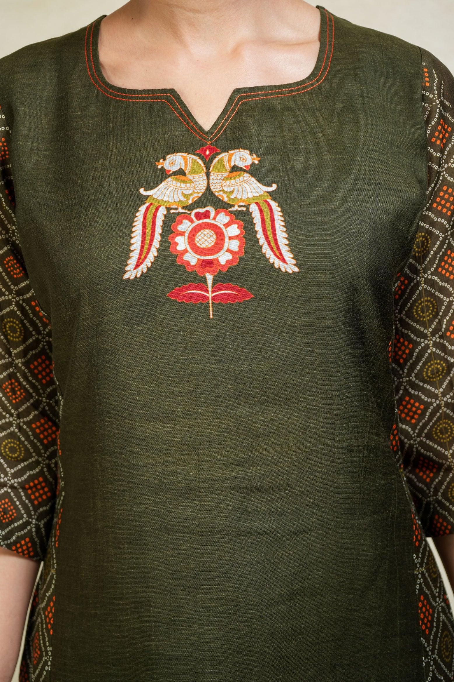 Kapila green set of 2 ( kurta + palazzo )