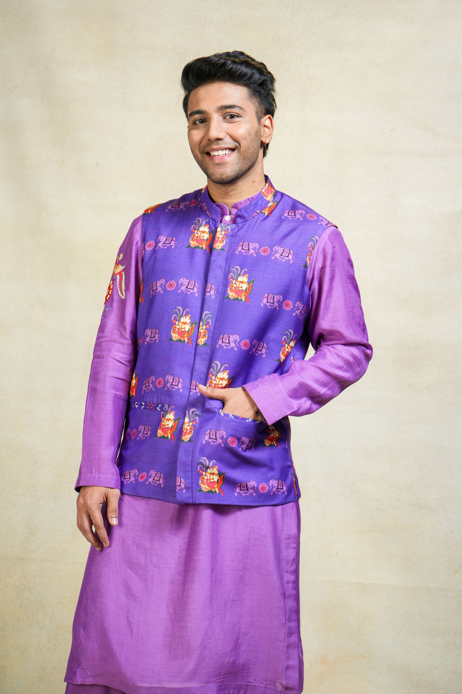 Gajraj purple jacket