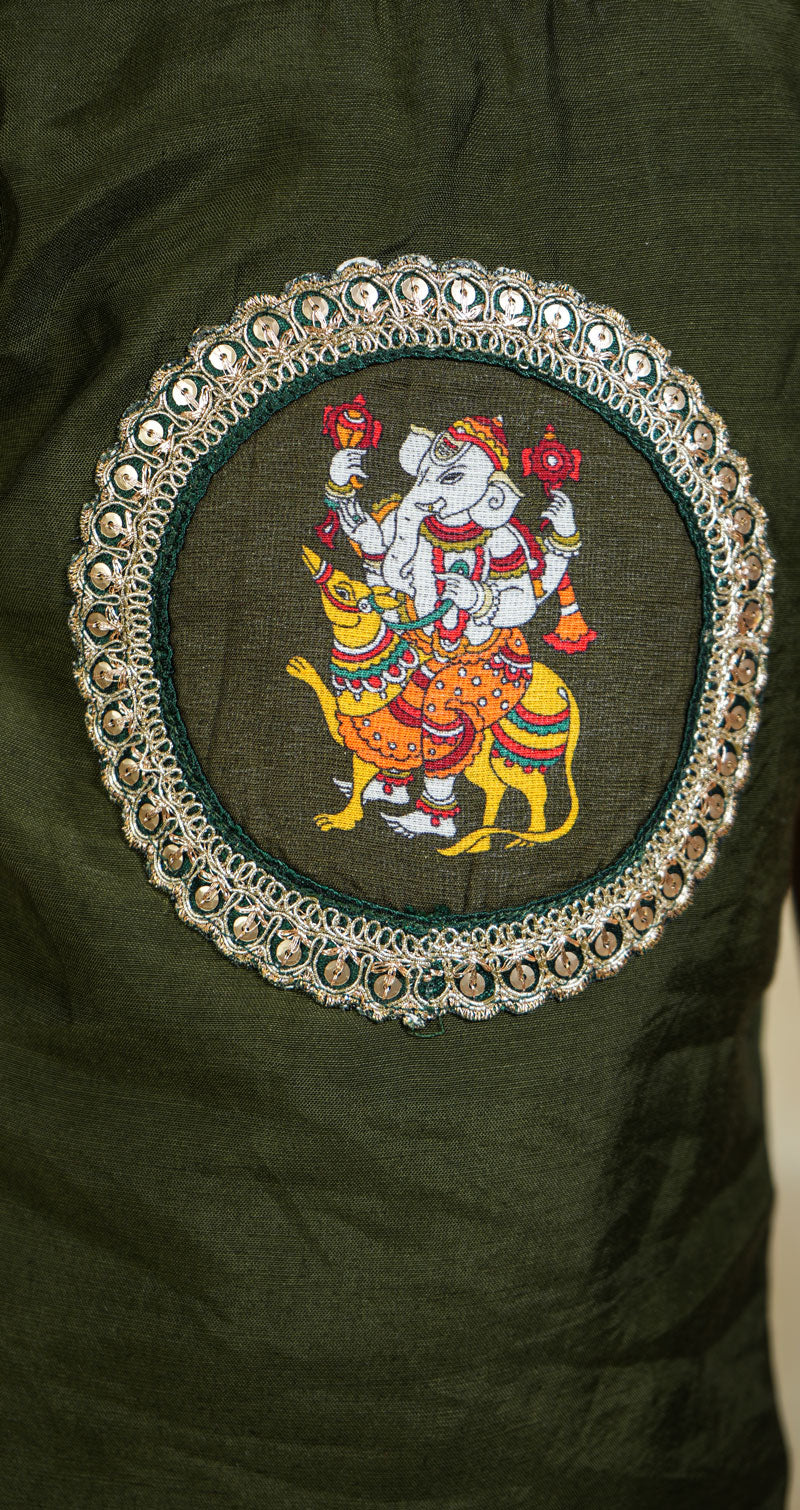 Mushak green sharara + top set ( set of 2 )