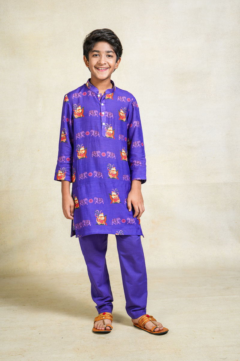 Bappa lavender Kurta pant set ( set of 2 )