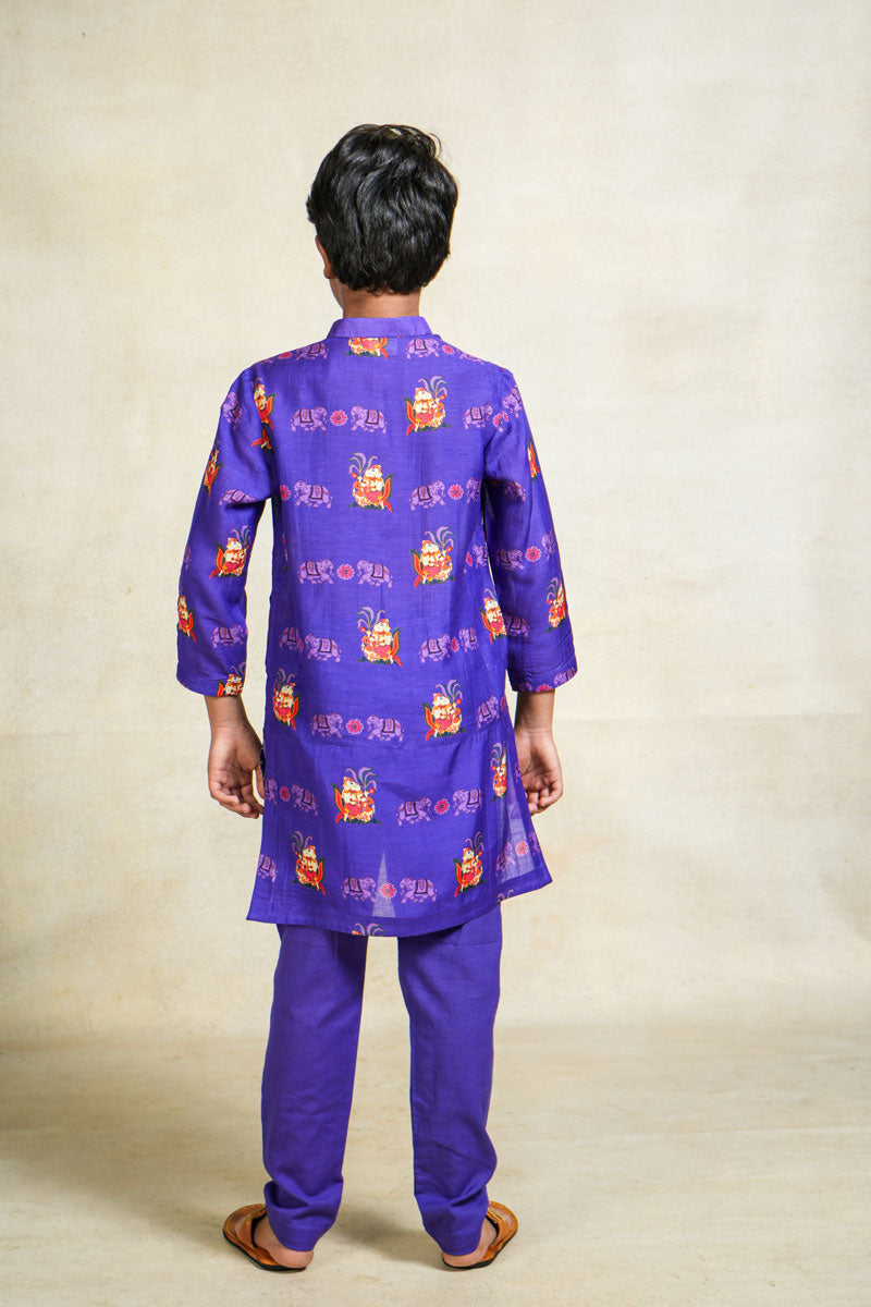 Bappa lavender Kurta pant set ( set of 2 )