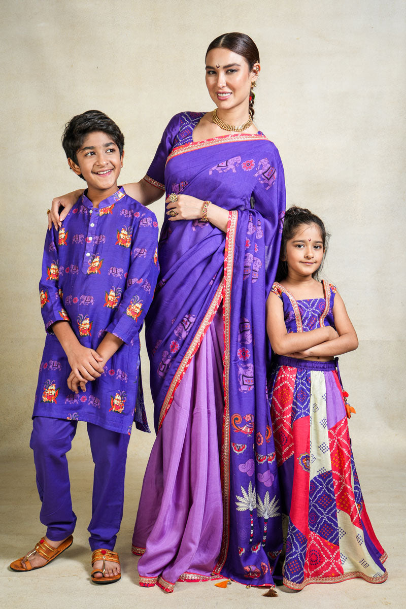 SUMUKH PURPLE SAREE