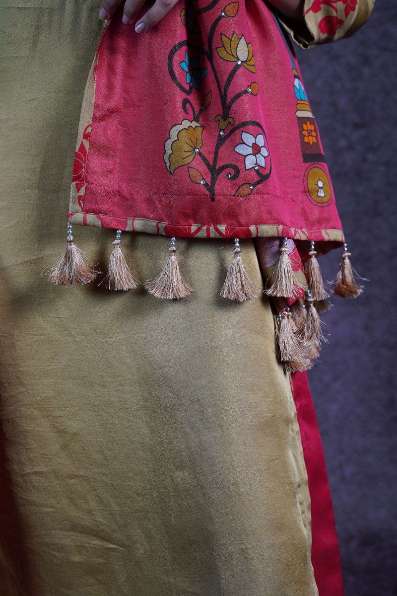PADMA SAAJ PINK METALLIC DUPATTA
