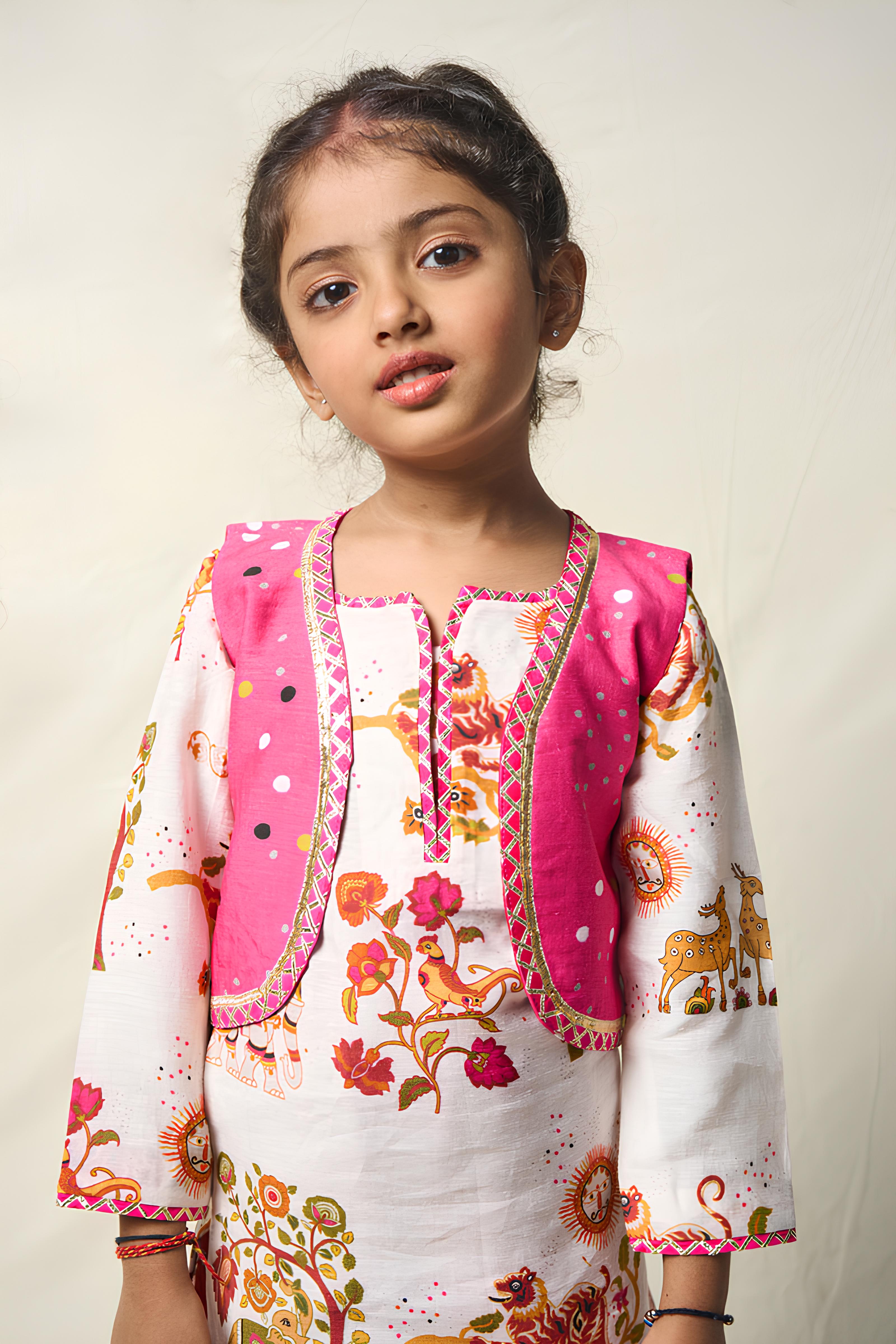 VAN KATHA PINK SHARARA SET (set of 3)