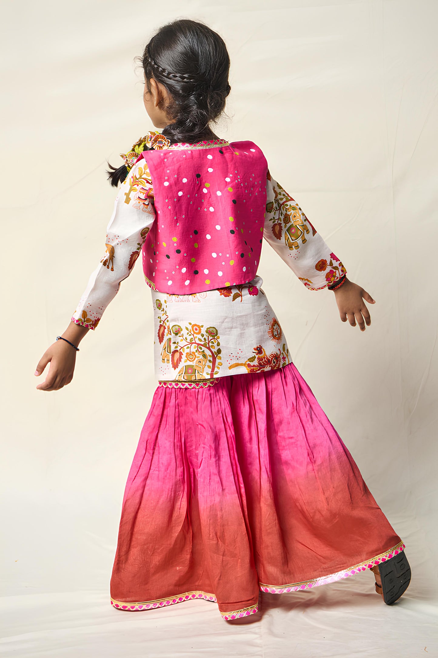 VAN KATHA PINK SHARARA SET (set of 3)