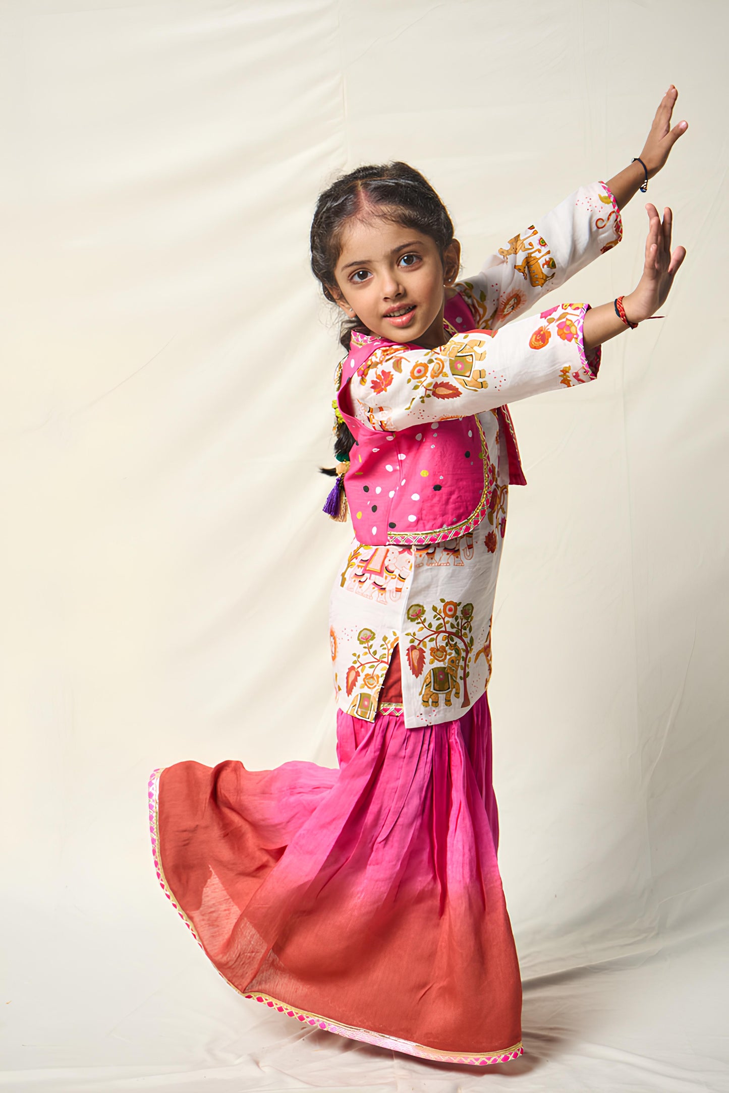 VAN KATHA PINK SHARARA SET (set of 3)