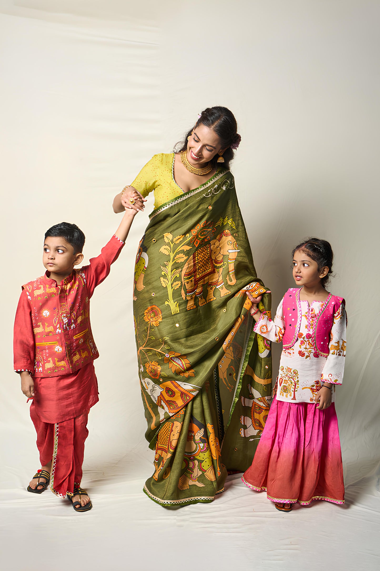 VAN KATHA PINK SHARARA SET (set of 3)