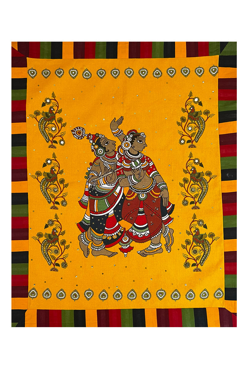 Natya Radha Krishna Fabric wall art