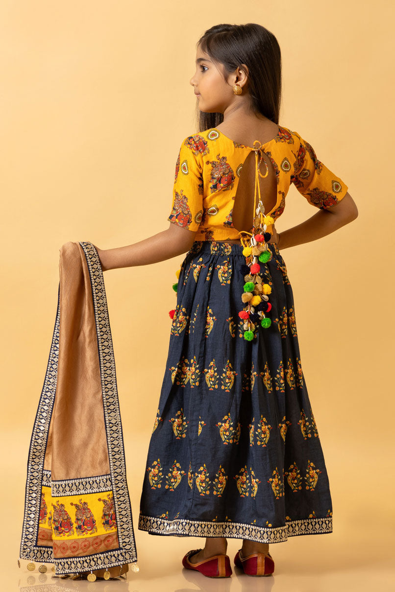 RAS LILA KRISHNA-RADHA LEHENGA SET GIRL ( skirt + dupatta + blouse)