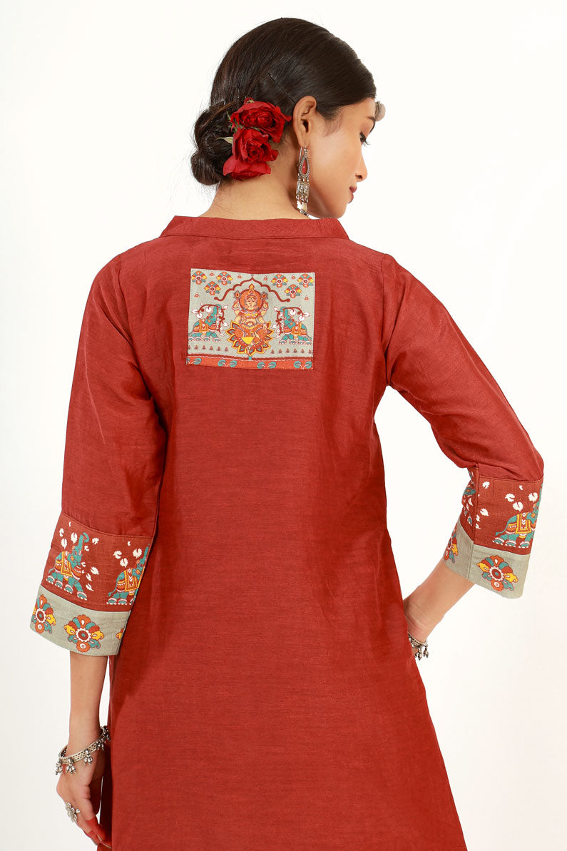 MAROON LAKSHMI SET + ISHWARI DUPATTA (set of 3 )