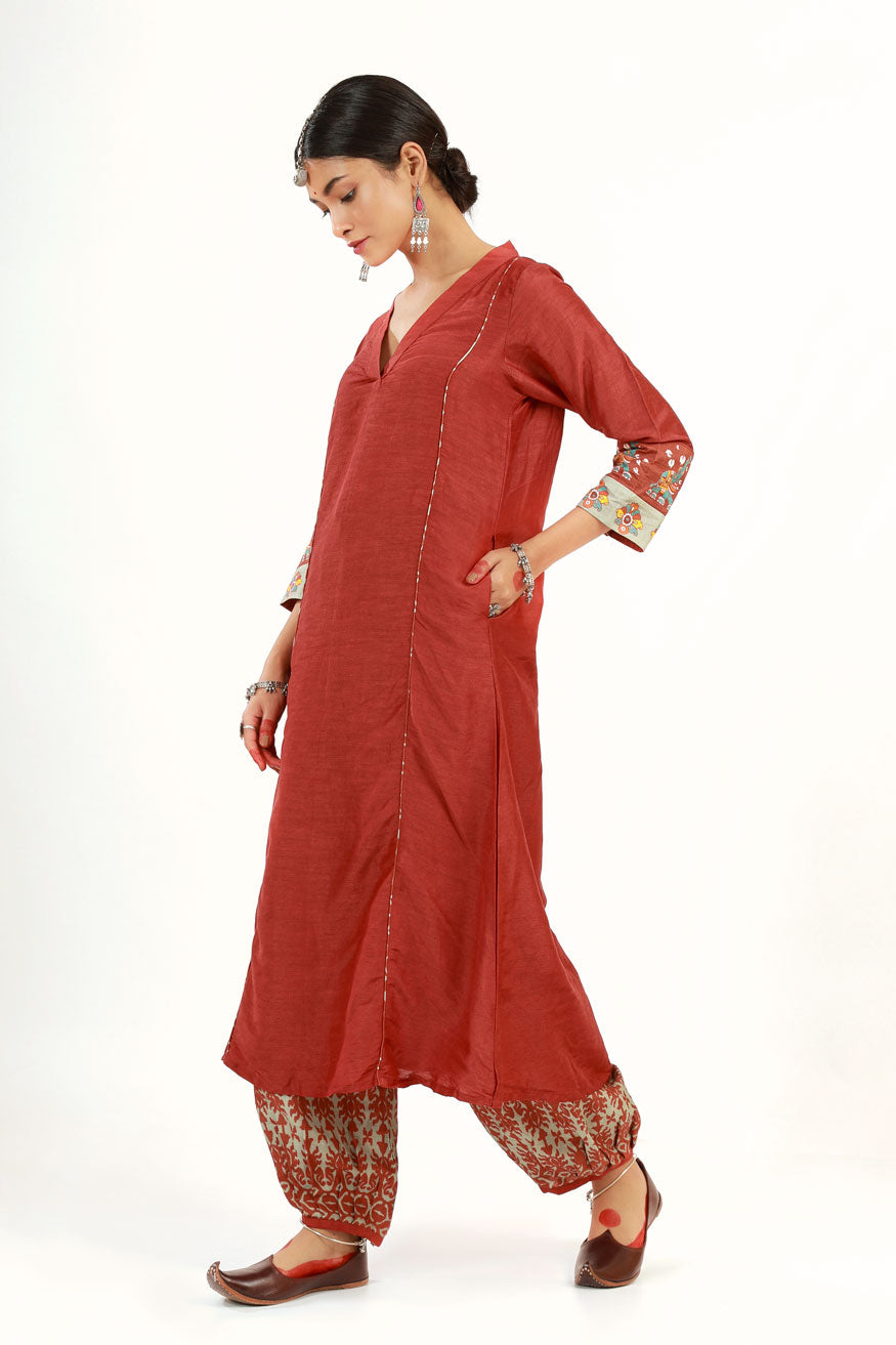 MAROON LAKSHMI SET + ISHWARI DUPATTA (set of 3 )