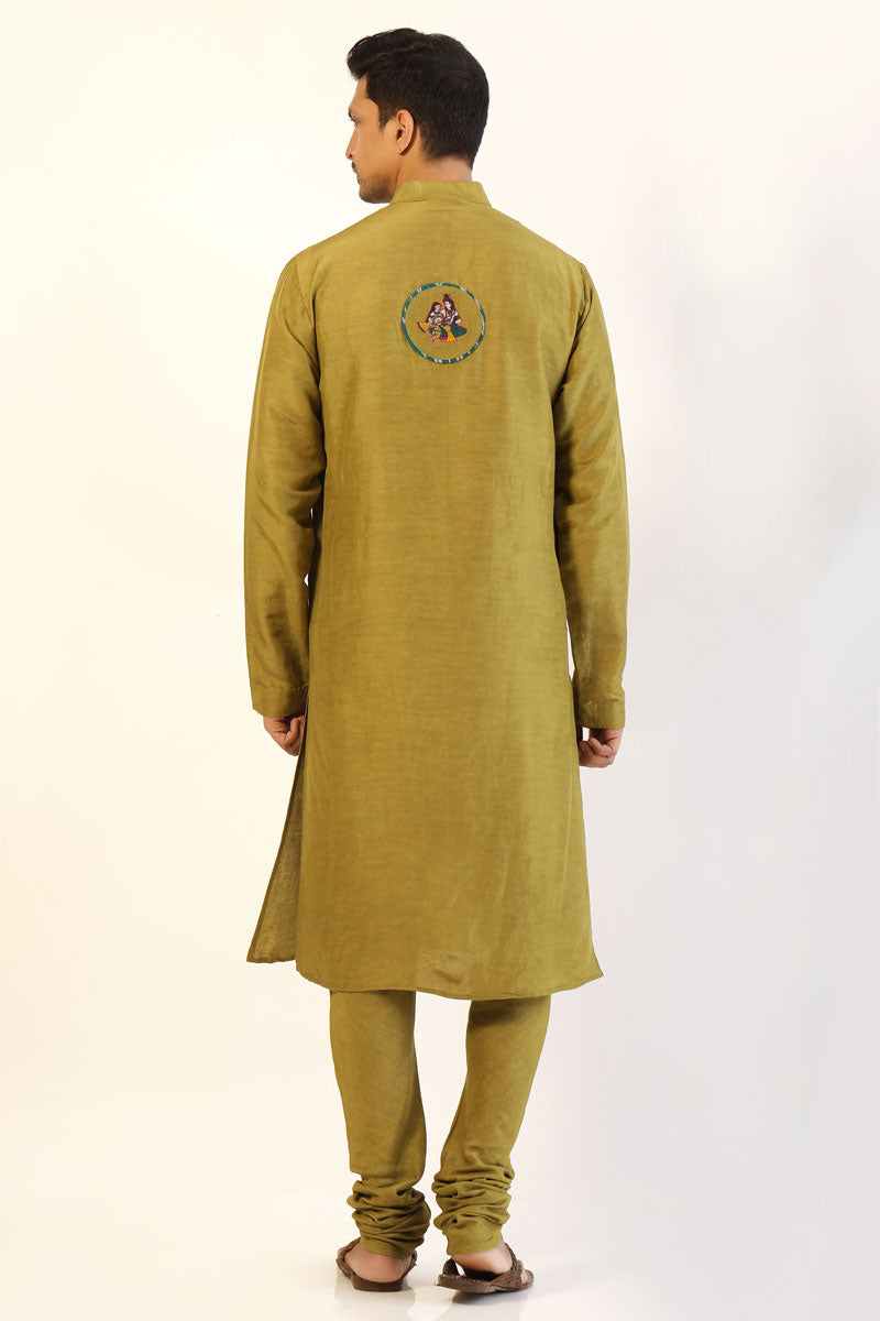 Sage green set of - 2 ( kurta + churidar )