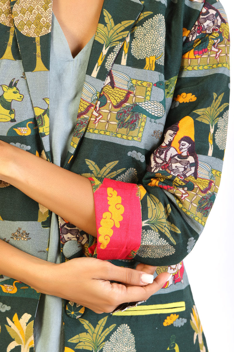 Shiv Parvathi Ganesh Fabric