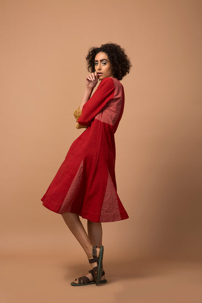 Maroon stripe kurta/dress
