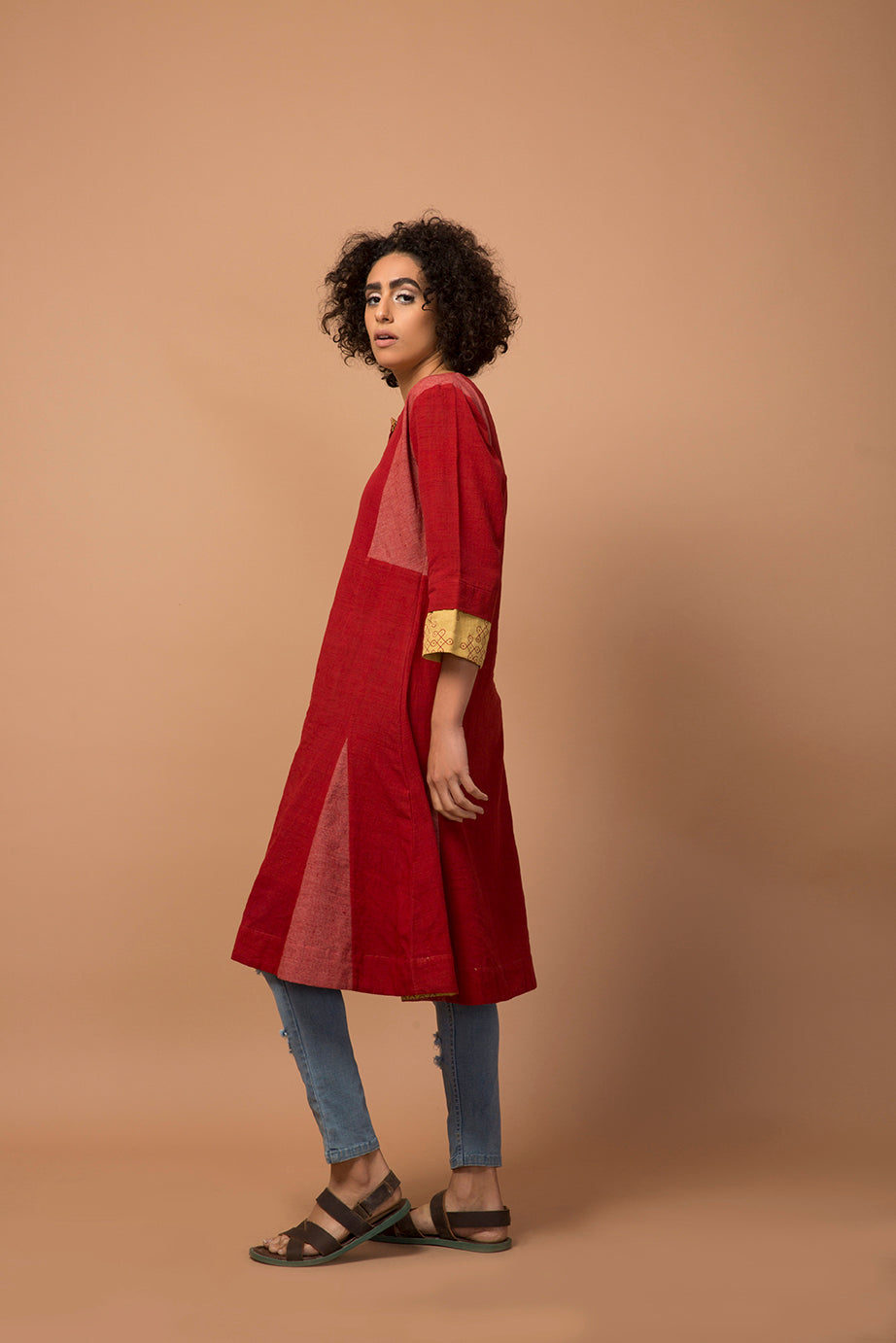 Maroon stripe kurta/dress