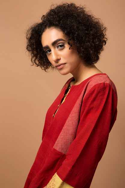 Maroon stripe kurta/dress