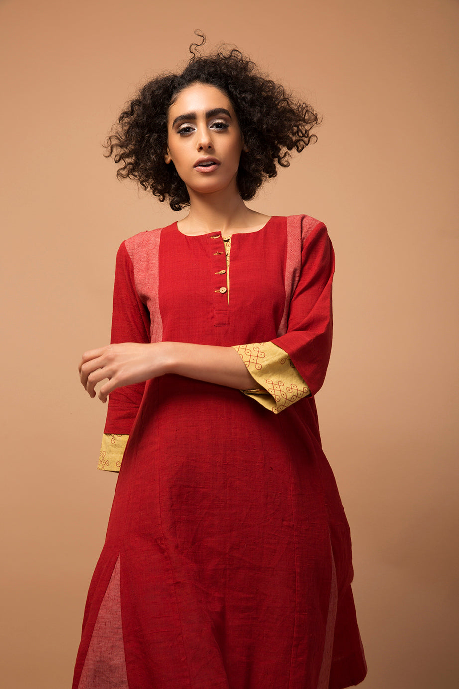 Maroon stripe kurta/dress
