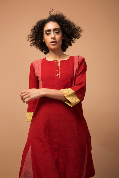 Maroon stripe kurta/dress