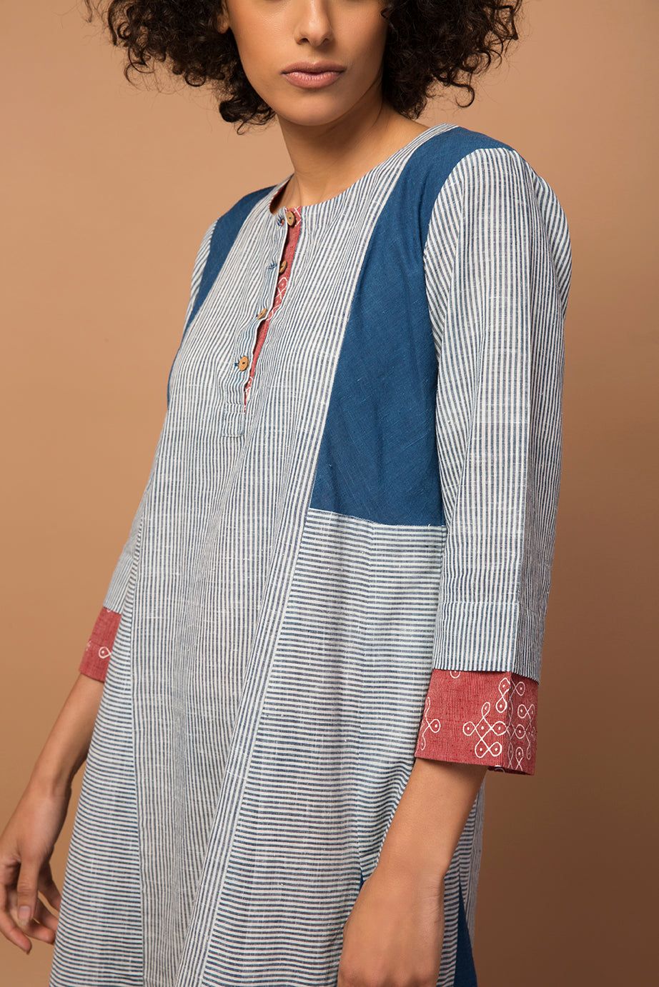 Indigo stripe kurta/dress