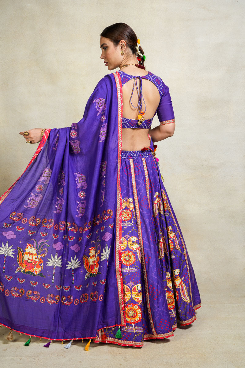 Anugraha purple lehenga set (SET OF 3)