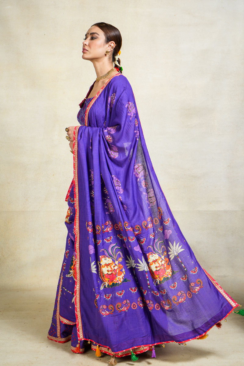 Anugraha purple lehenga set (SET OF 3)