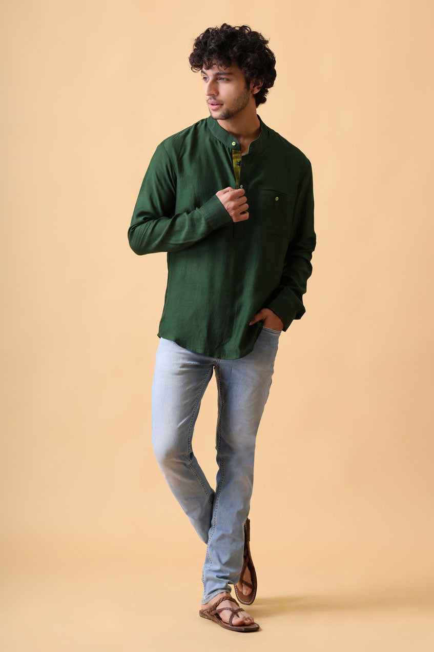 DHARTI PINE GREEN SHIRT/KURTA