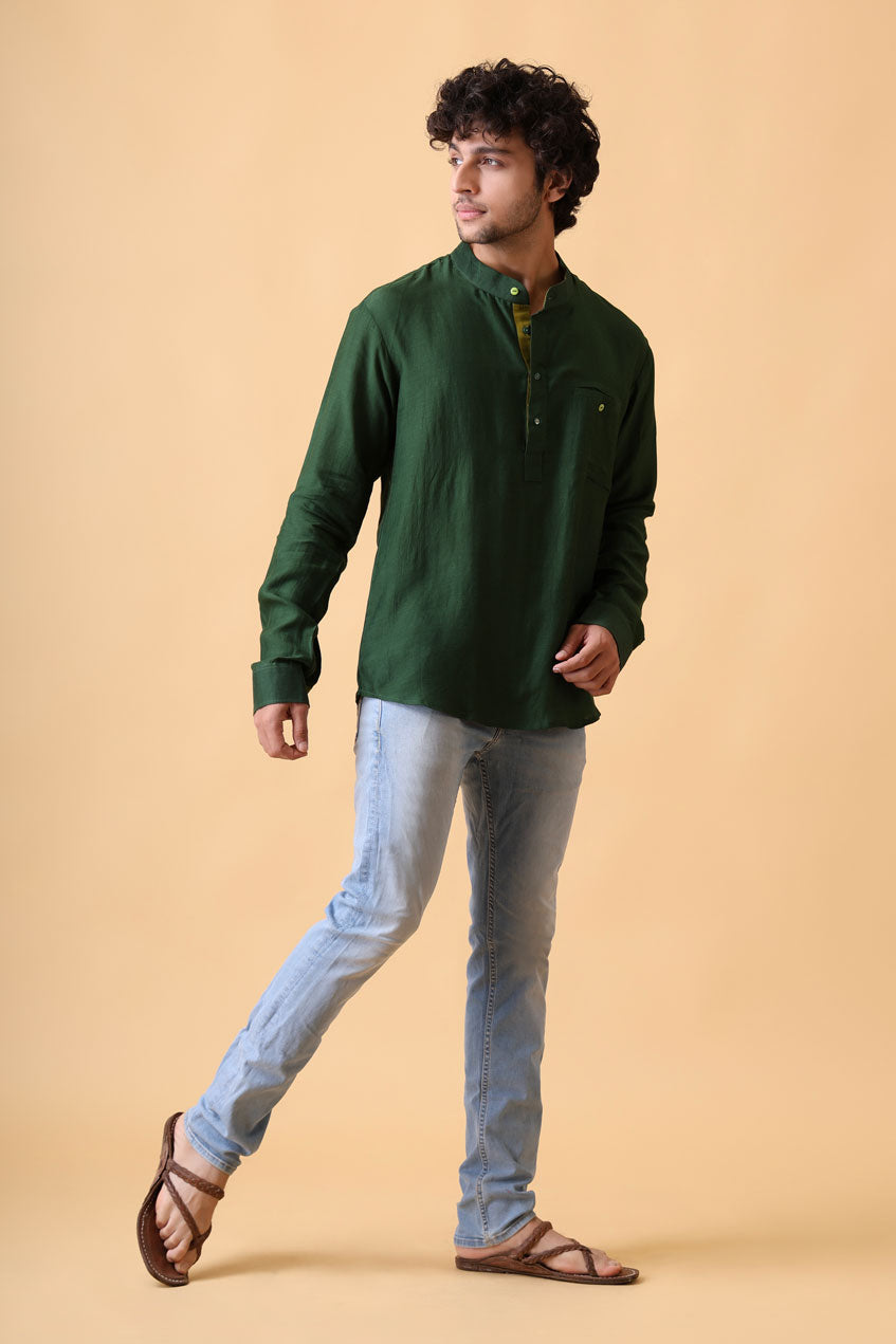 DHARTI PINE GREEN SHIRT/KURTA