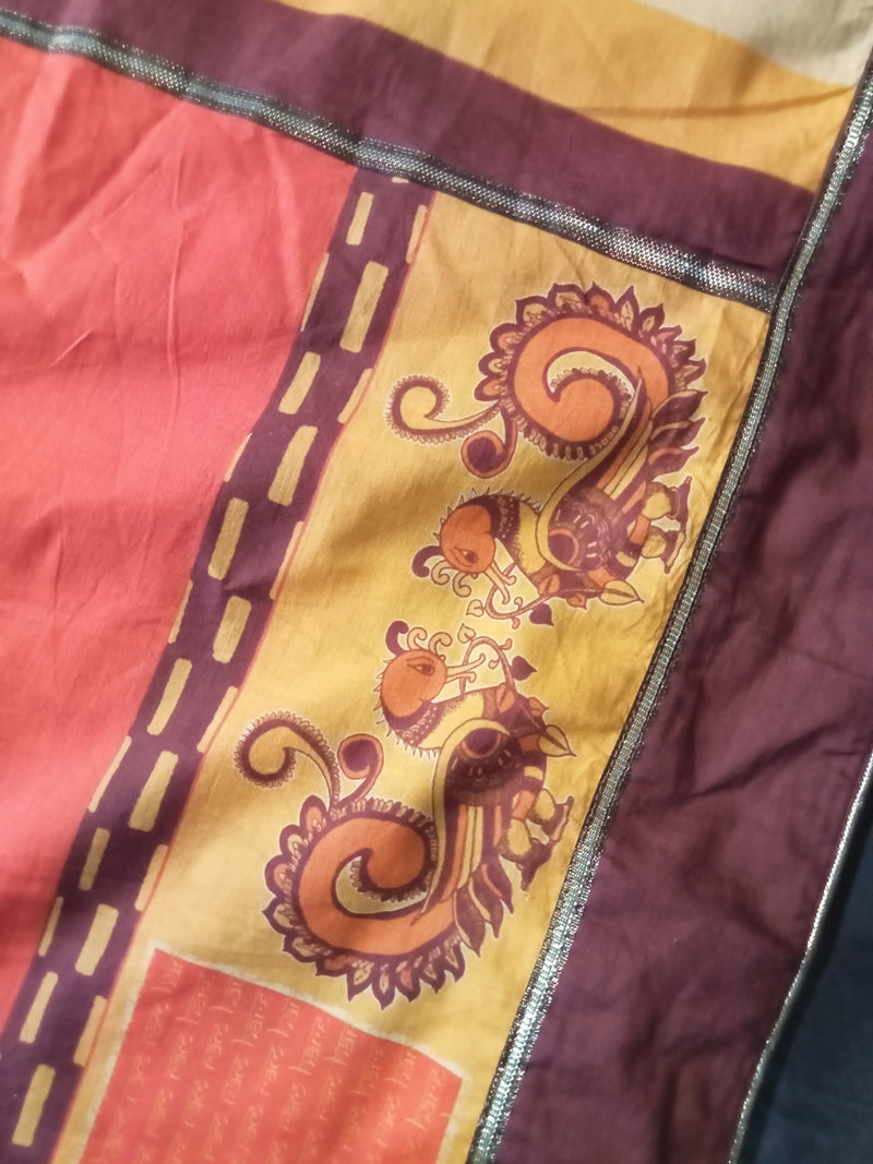 Trishul with Kalamkari bird
