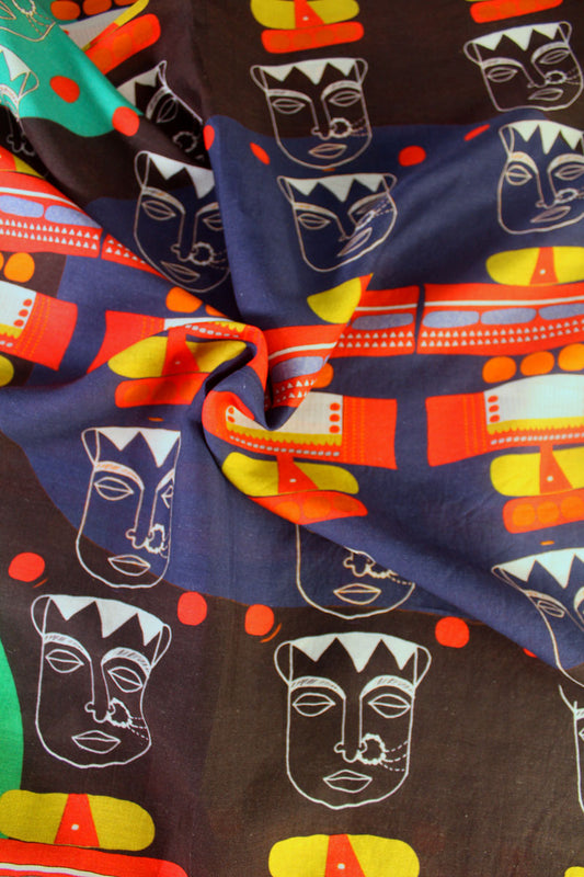 Totem Mask Fabaric