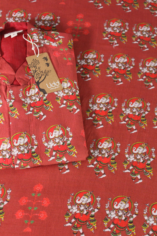 Dancing Ganesh Fabric