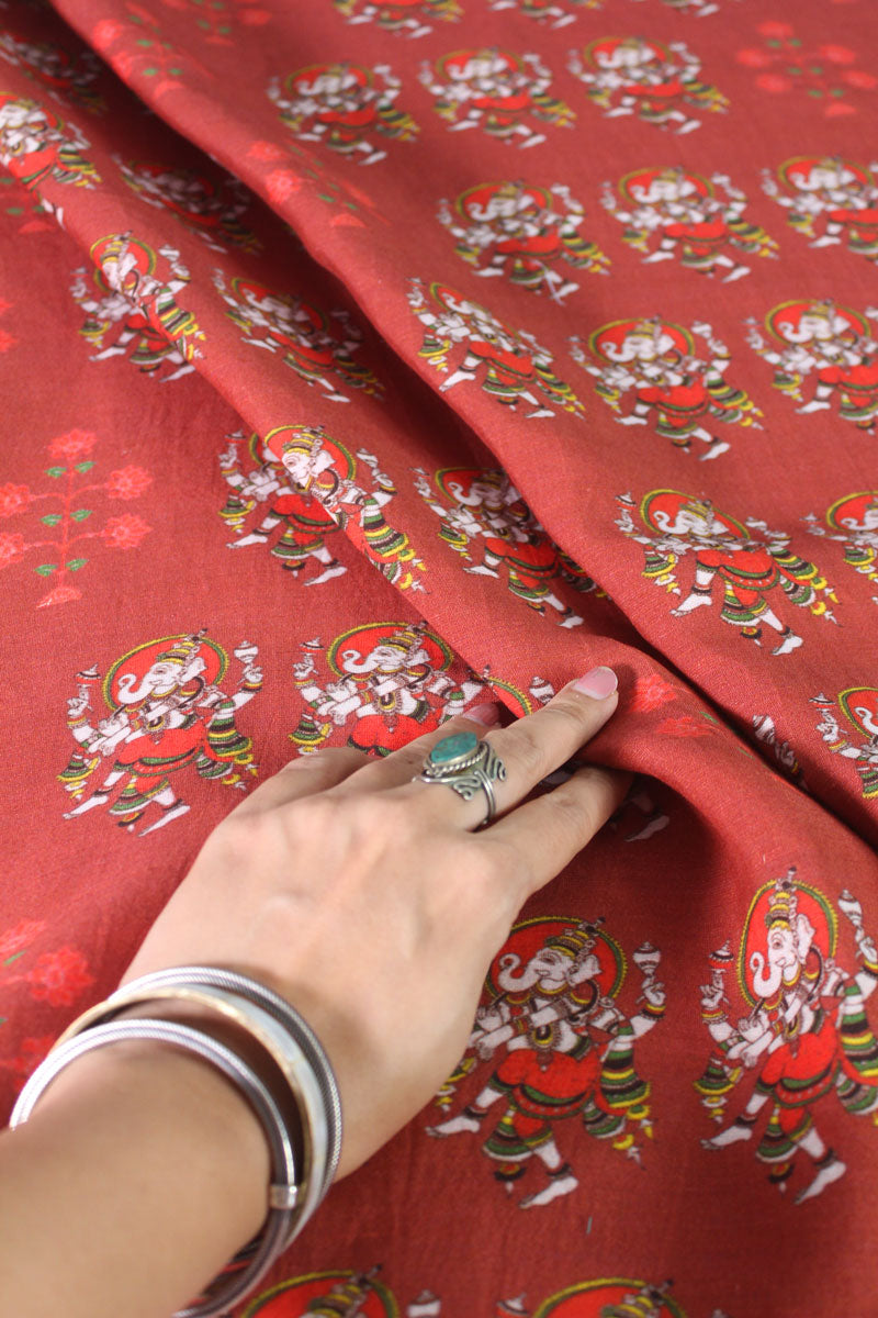 Dancing Ganesh Fabric
