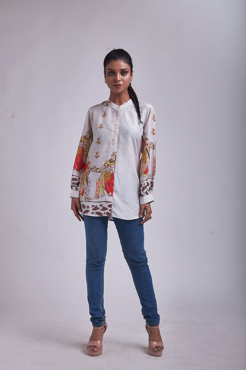 Ivory Phugadi Shirt-Kurta