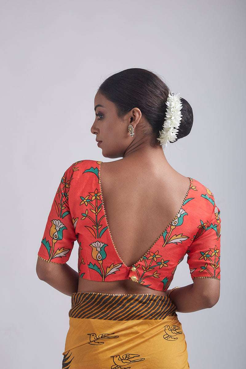 Jhoola Ochre Saree