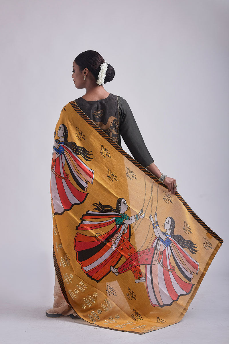 Jhoola Ochre dupatta