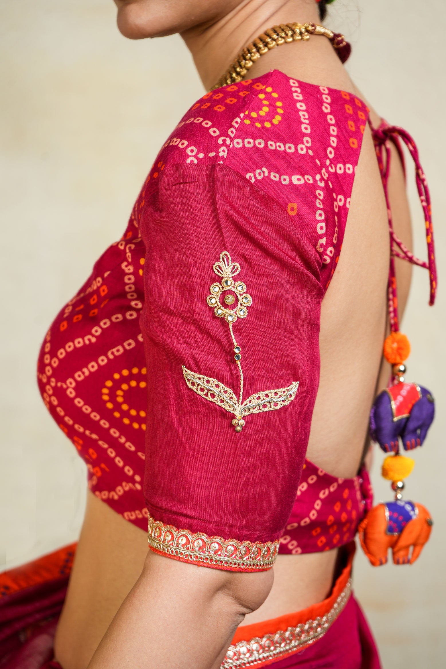 Anugraha magenta lehenga set (SET OF 3)
