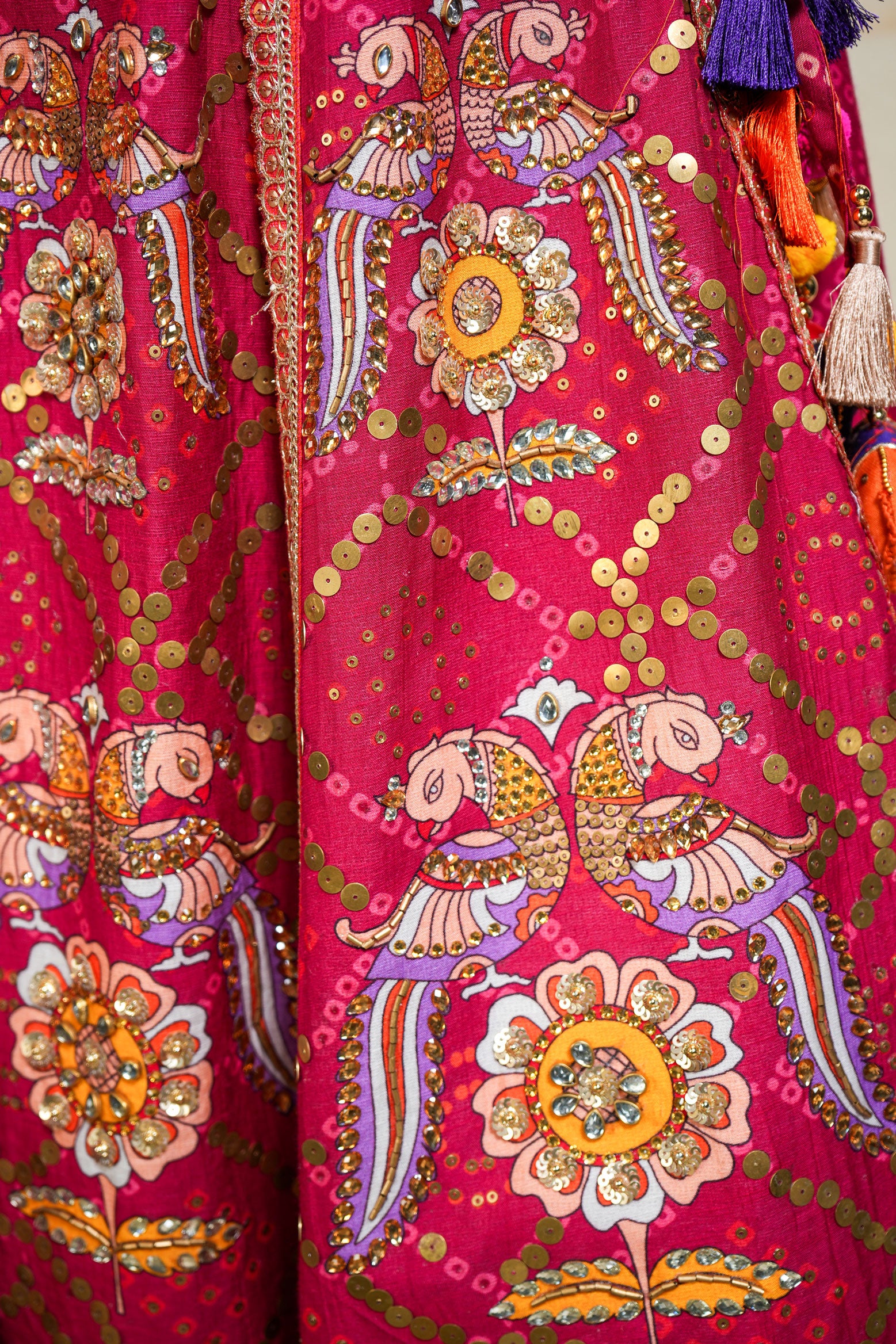 Anugraha magenta lehenga set (SET OF 3)
