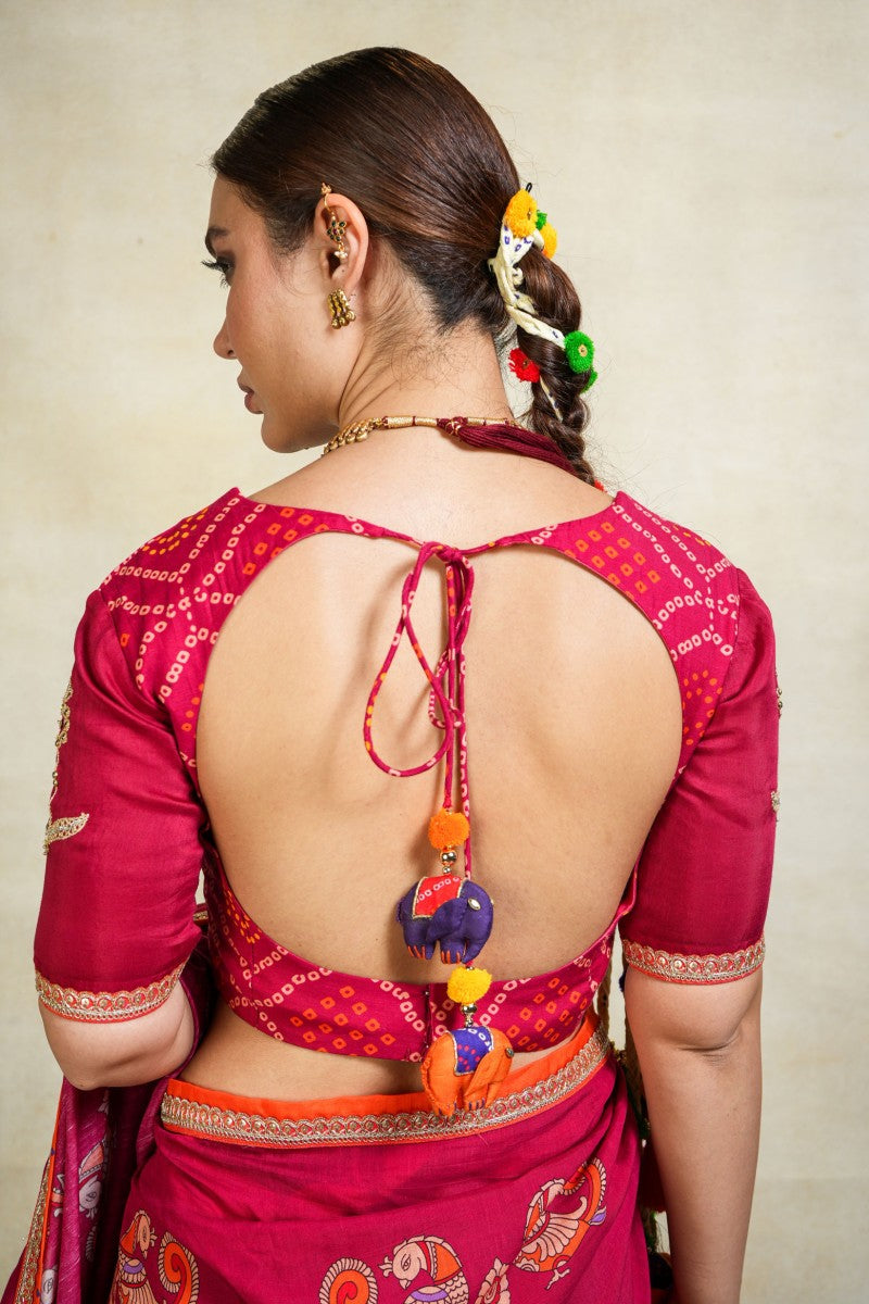 SUMUKH PINK SAREE