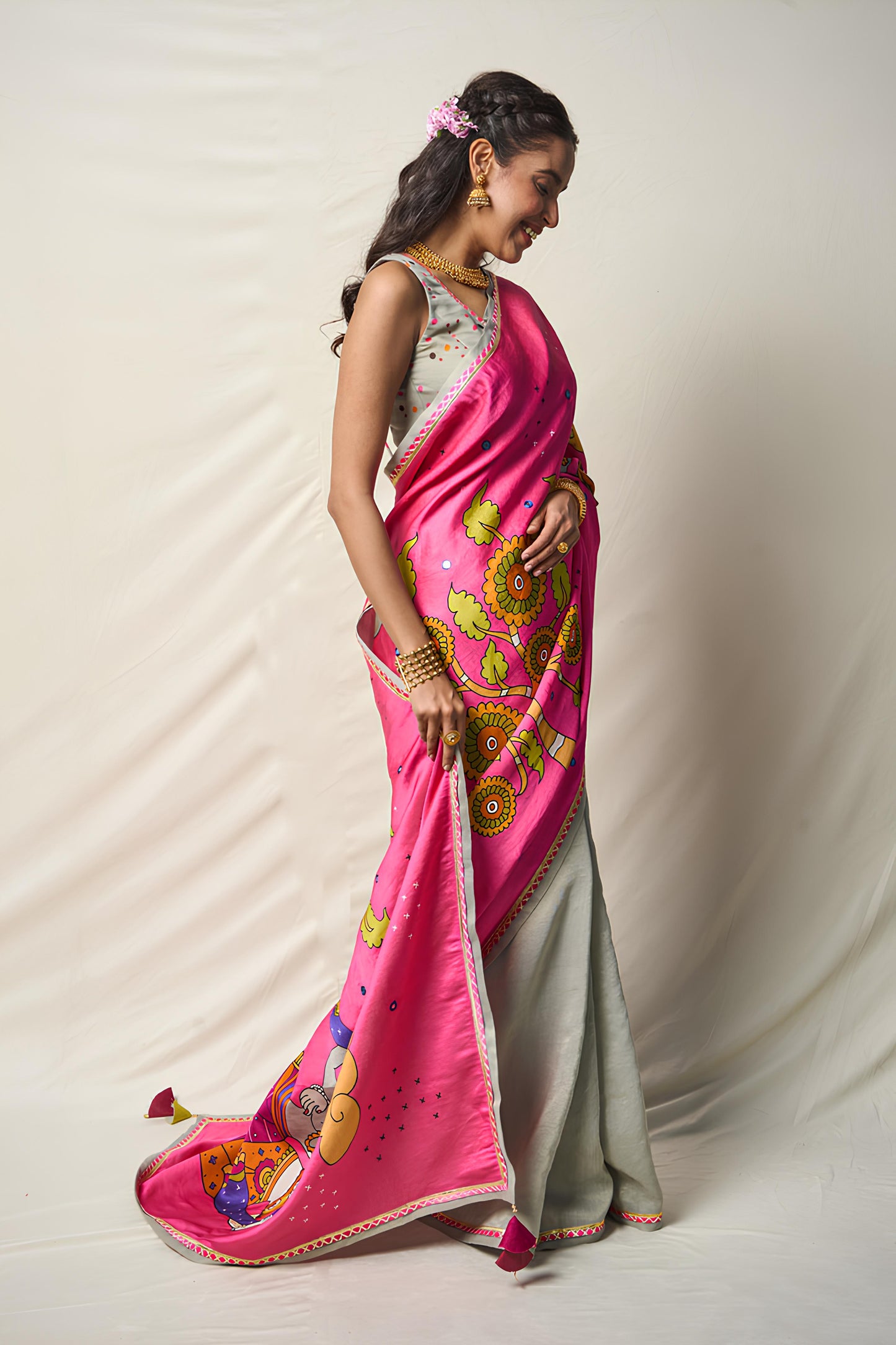 MANGALVANA PINK SAREE