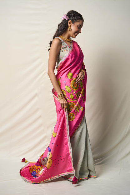 MANGALVANA PINK SAREE