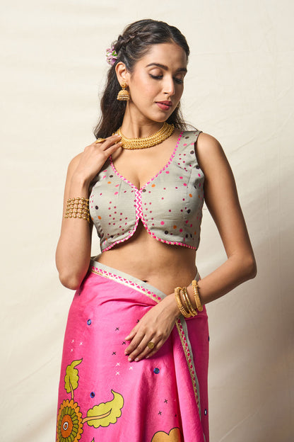 MANGALVANA PINK SAREE