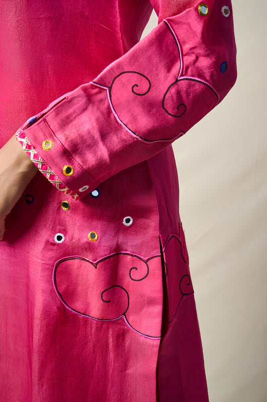 MEGHDOOT PINK KURTA + SALWAR ( SET OF 2)