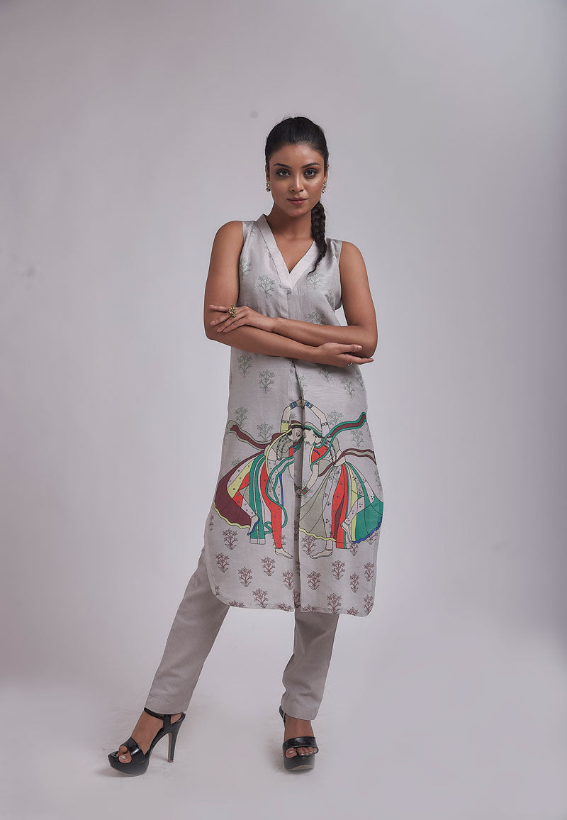 Naach grey kurta + pant set