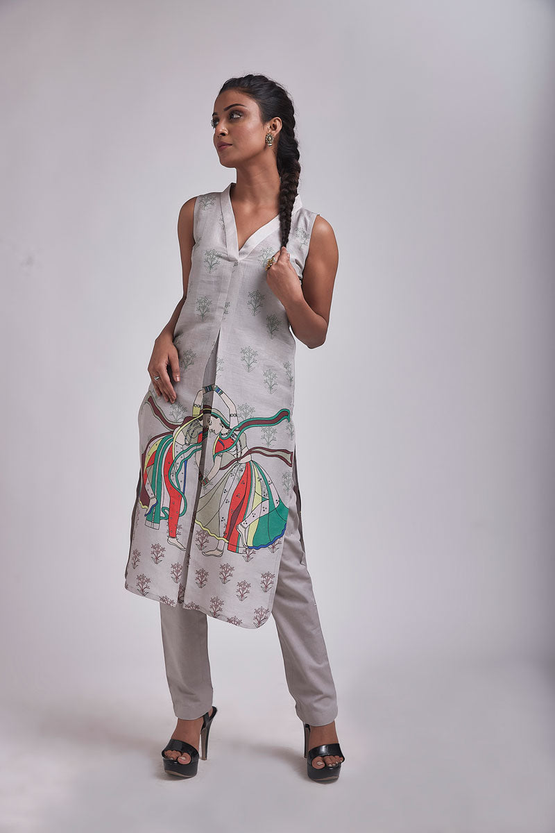 Naach grey kurta + pant set